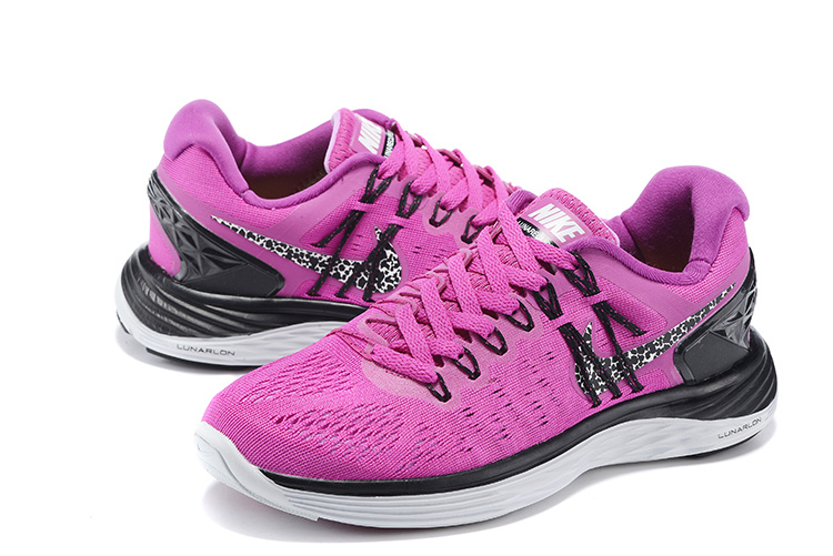 Women Nike Lunareclipes Pink Black White Running Shoes - Click Image to Close