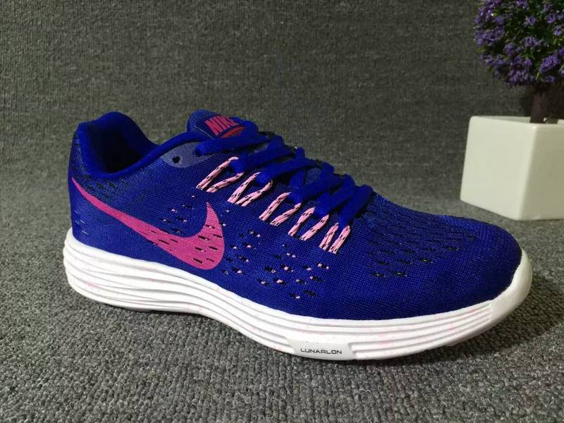 Women Nike Lunartempo 21 Blue Pink White Shoes - Click Image to Close