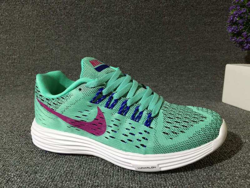 Women Nike Lunartempo 21 Light Green Pink White Shoes - Click Image to Close