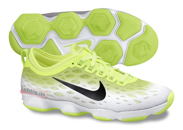 Women Nike Zoom Fit Agility Fluorscent Green White Running Shoes - Click Image to Close