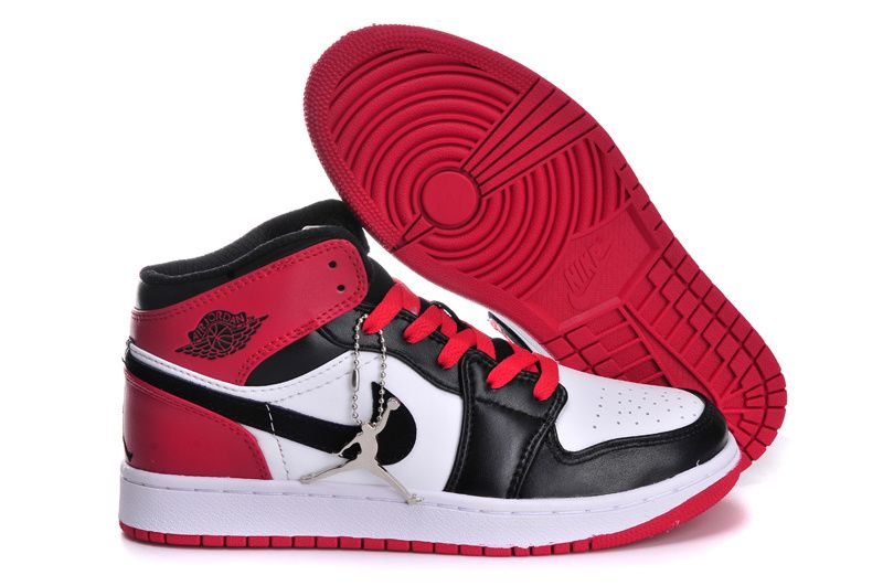 Womens Air Jordan 1 Black Red White