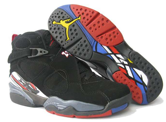 Womens Air Jordan 8 Original Playoffs True Red Black - Click Image to Close