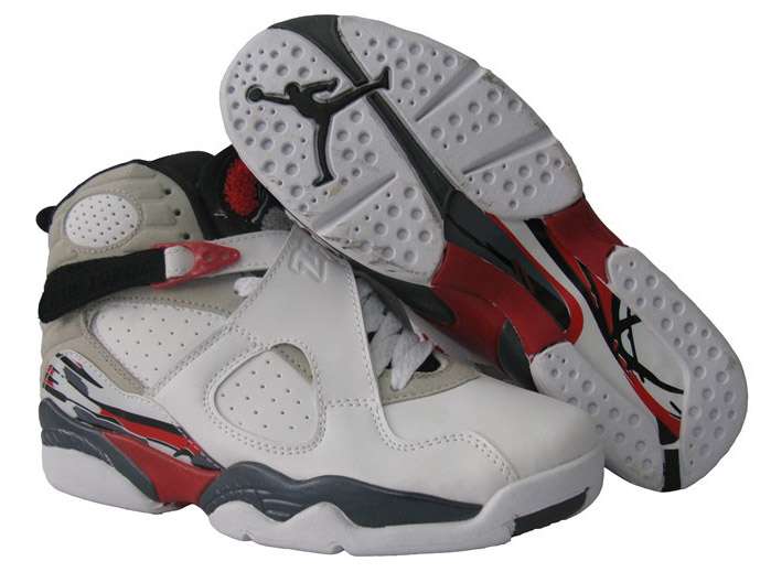 Womens Air Jordan 8 Retro White True Red Black