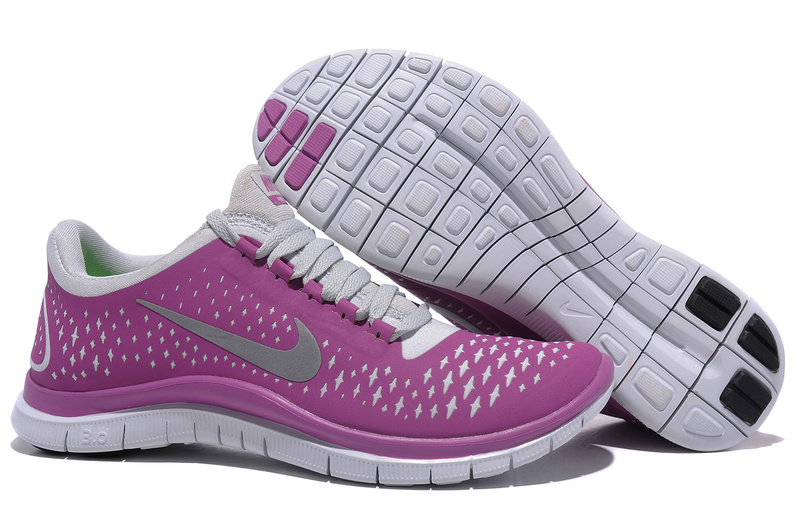 Women Nike Free Run+ 3 Purple Grey Shoes - Click Image to Close