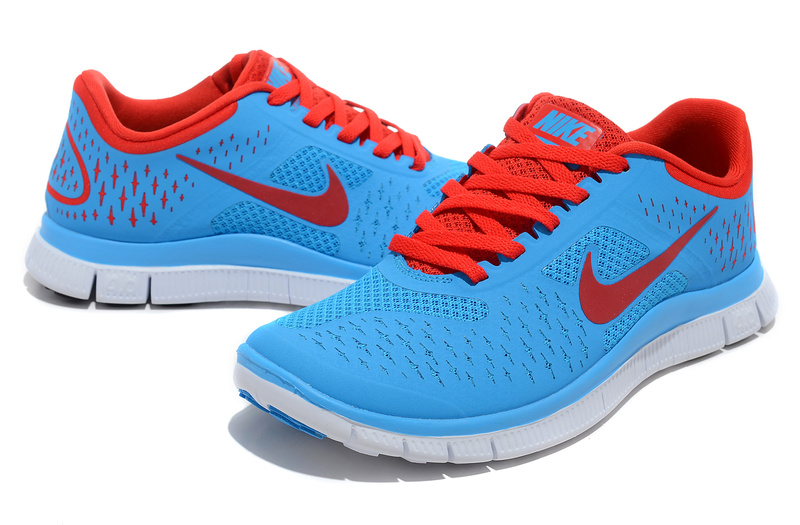 Women Nike Free Run 4.0 V2 Blue Orange Shoes