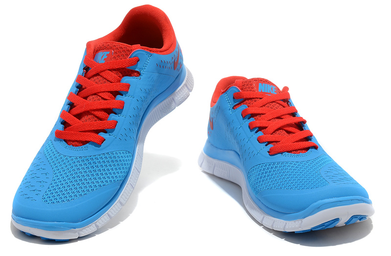 Women Nike Free Run 4.0 V2 Blue Orange Shoes