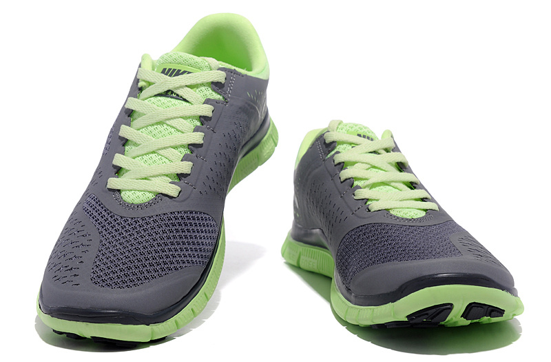 nike grey green running shoes