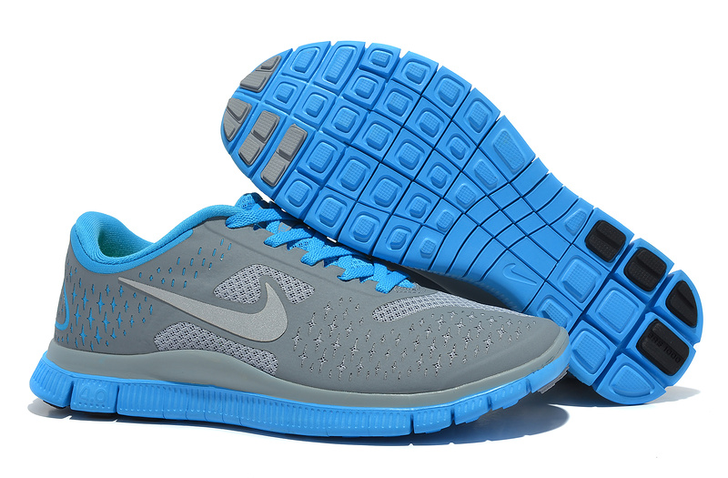 Women Nike Free Run 4.0 V2 Grey Blue Shoes