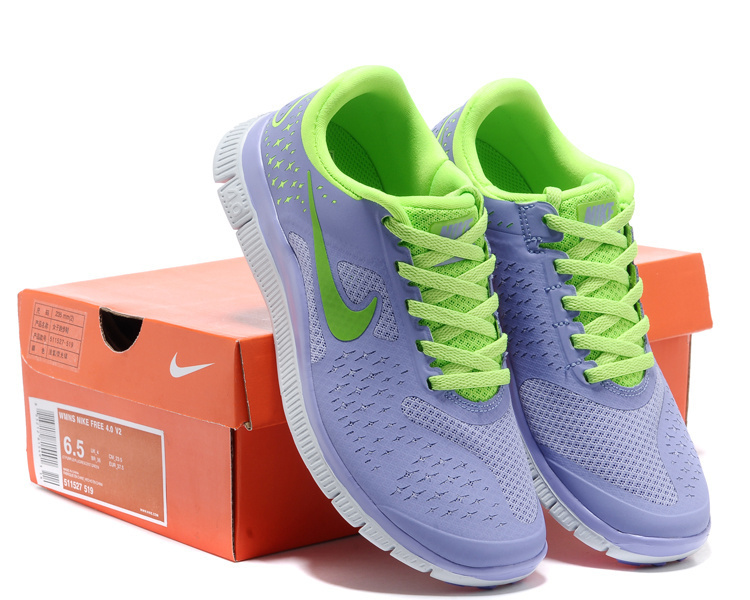 Women Nike Free Run 4.0 V2 Grey Green Shoes