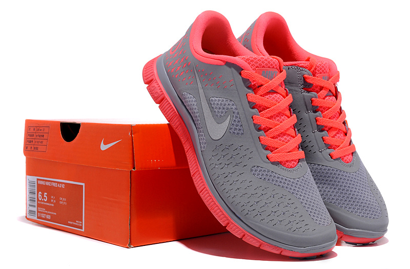 Women Nike Free Run 4.0 V2 Grey Orange Shoes