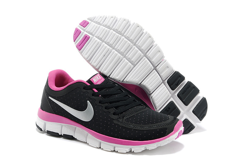 Womens Nike Free 5.0 V4 Black Peach White Shoes - Click Image to Close