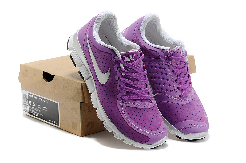 Womens Nike Free 5.0 V4 Purple Silver Shoes - Click Image to Close