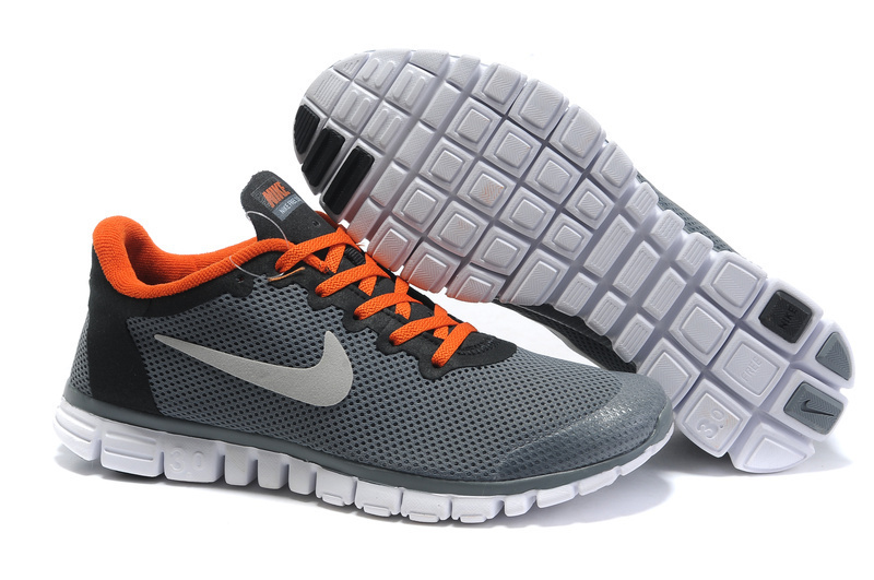 Women Nike Free 3.0 Mesh Grey Orange Shoes