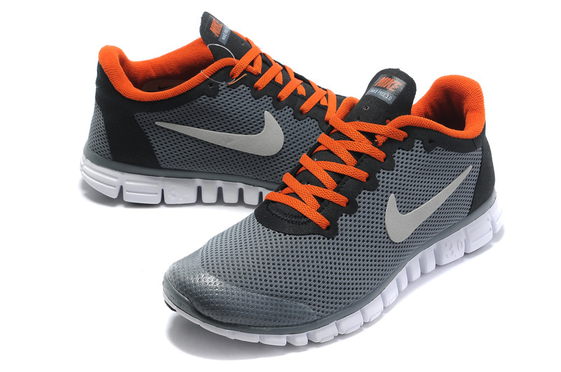 Women Nike Free 3.0 Mesh Grey Orange Shoes