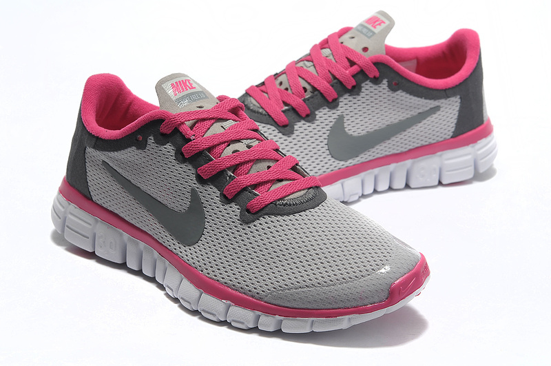 Women Nike Free 3.0 Mesh Grey Pink Shoes