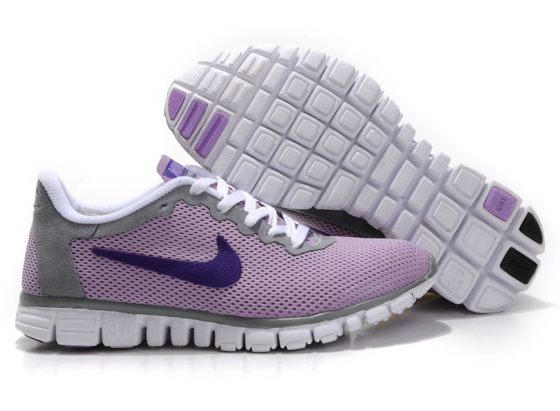 Women Nike Free 3.0 Mesh Pink Grey Shoes - Click Image to Close