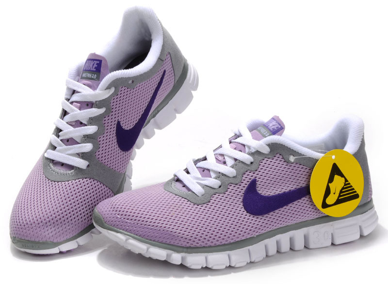 Women Nike Free 3.0 Mesh Pink Grey Shoes - Click Image to Close