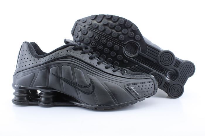 Women Shox R4 Shoes All Black - Click Image to Close