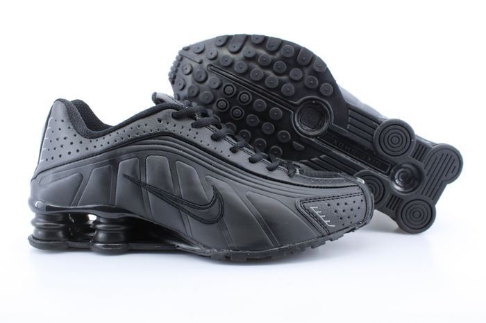 Women Shox R4 Shoes All Black