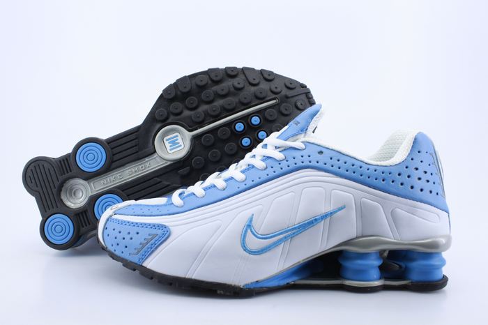 Women Shox R4 Shoes Blue White