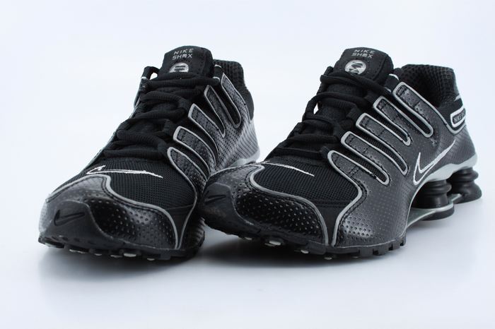 Women Nike Shox NZ Shoes All Black - Click Image to Close