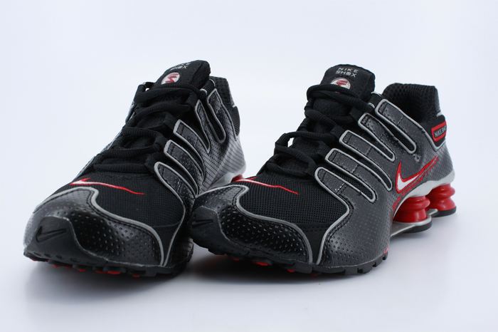 Women Nike Shox NZ Shoes Black Dark Red - Click Image to Close