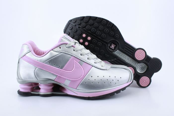 Women Shox R4 Shoes Silver Pink