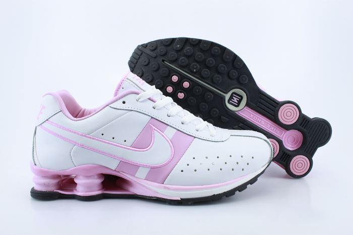 Women Shox R4 Shoes White Pink - Click Image to Close