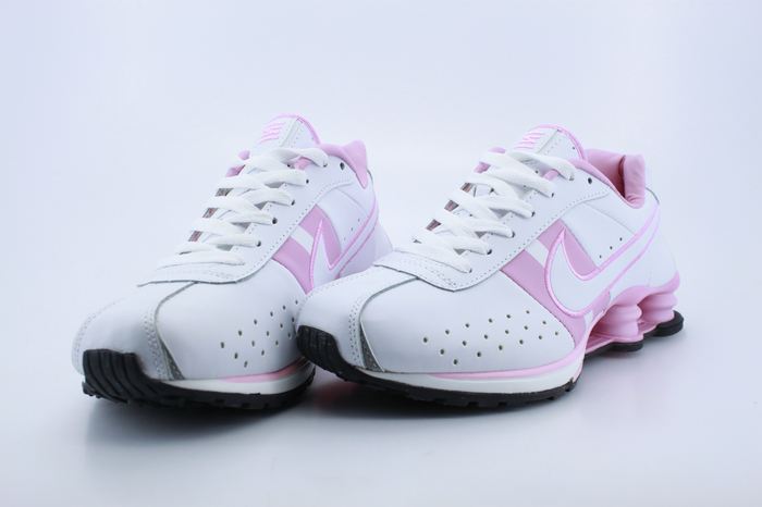 Women Shox R4 Shoes White Pink - Click Image to Close