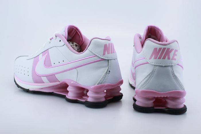 Women Shox R4 Shoes White Pink - Click Image to Close