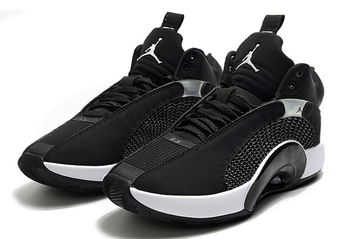air jordan 35 black white basketball shoes