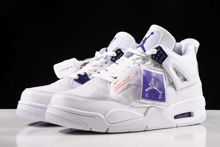 air jordan 4 purple metallic white court purple metallic silver shoes