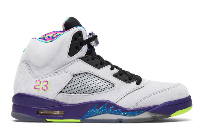 air jordan 5 alternate bel air white court purple racer pink ghost green shoes