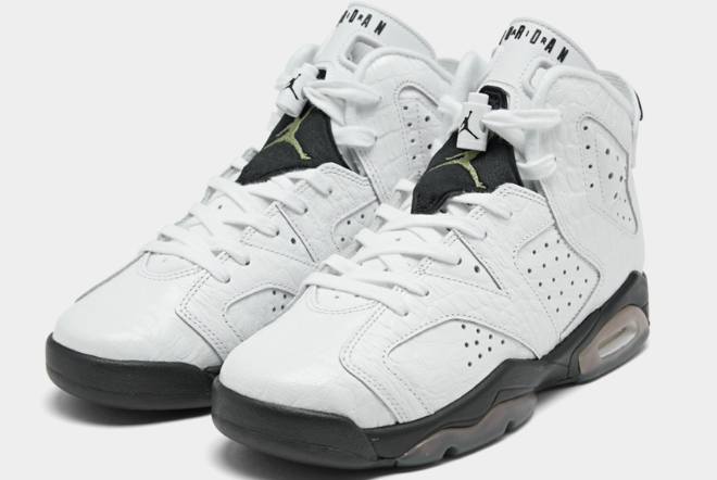 air jordan 6 gs alligator white black alligator shoes - Click Image to Close