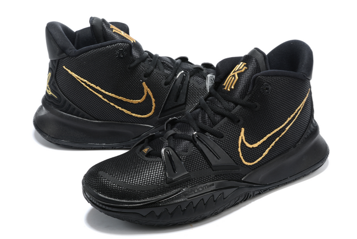 nike kyrie 7 black metallic gold shoes