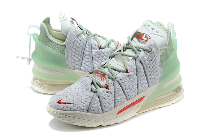 nike lebron 18 orlando white jade aura red shoes - Click Image to Close