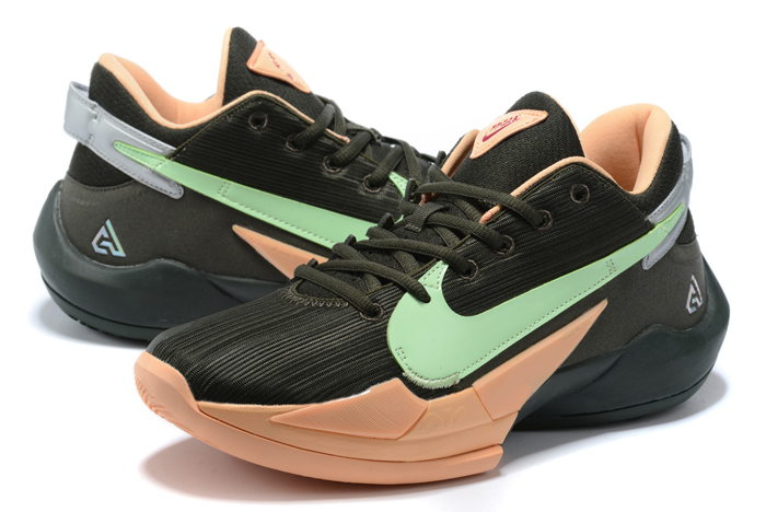 nike zoom freak 2 black orange green shoes - Click Image to Close