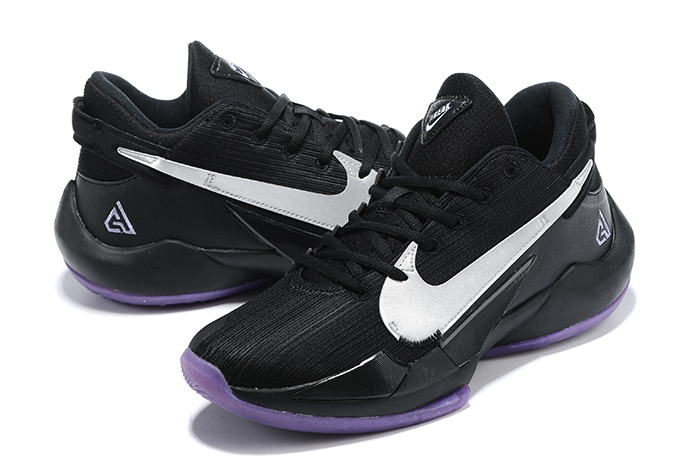 nike zoom freak 2 black silver purple shoes