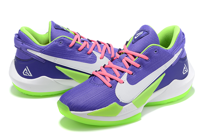 nike zoom freak 2 christmas purple green white shoes - Click Image to Close