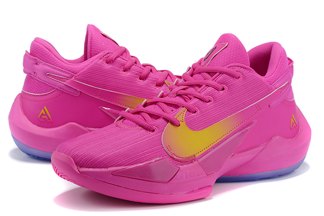 nike zoom freak 2 vivid pink yellow shoes