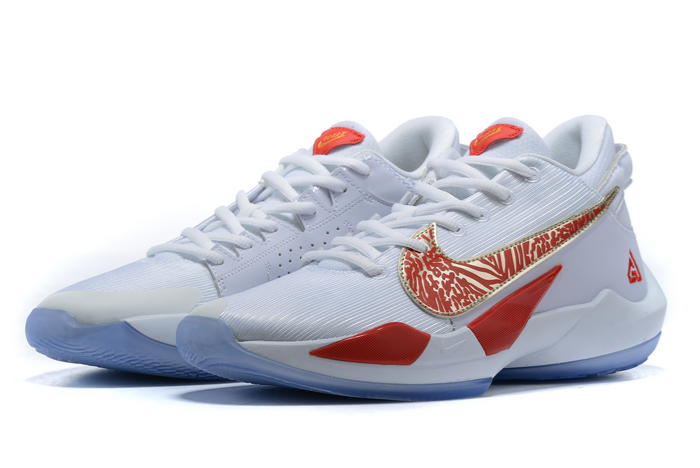 nike zoom freak 2 white red metallic silver shoes - Click Image to Close