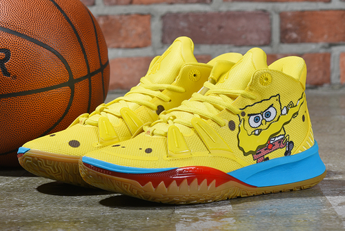 squarepants x nike kyrie 7 spongebob opti yellow shoes